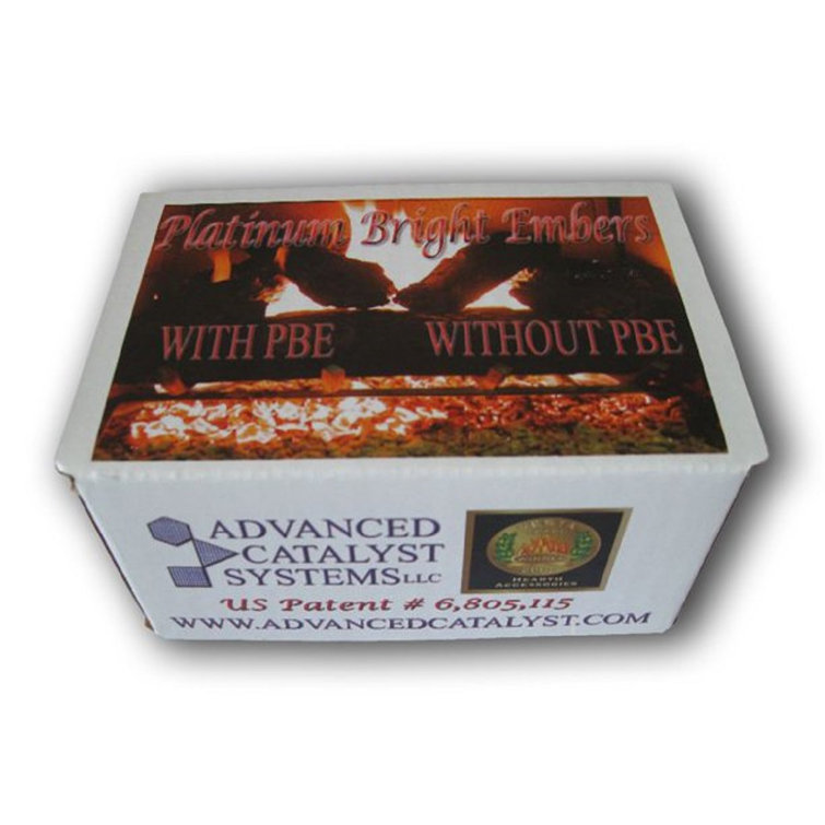 Advanced Catalyst Systems Platinum Bright Embers - 5 Gram Kit For Vented Gas Fireplaces & Log Sets (Up To 42")